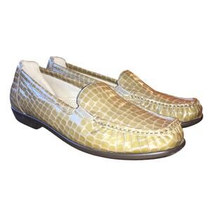 SAS Shoes Simplify Everyday Loafer Womens 11 Beige Croc Comfort Shoe Made in USA